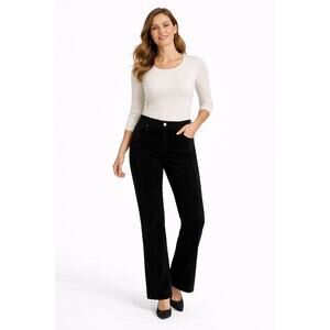 Nautica Black Velvet Straight Leg Pants Size 8